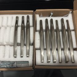 Brushed nickel hardware