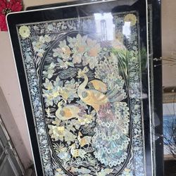 Korean Chinoiserie low folding tea or coffee table
