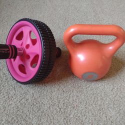 Exercise Wheel & Kettle Bell 