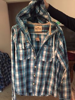 Hollister shirt with hood. Large