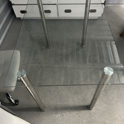 Glass table and chairs