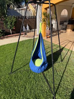 Kids Sensory Pod Swing with Metal Stand – Indoor/Outdoor