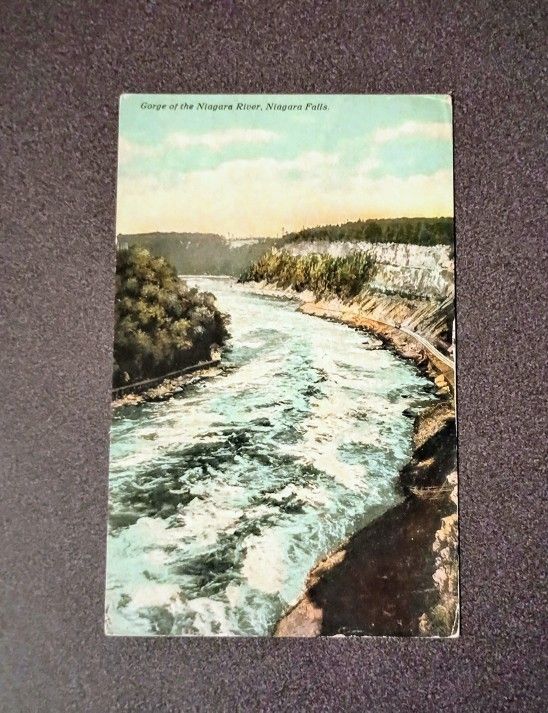 1912 Gorge Of The Niagara River Falls Antique Collectible posted Postcard A-1