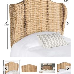 Pair Brand New Savafieh Nadine Natural Winged Headboard