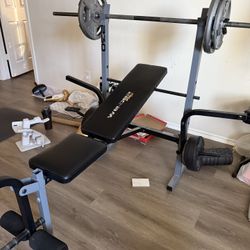 Bench press, Weights And bar