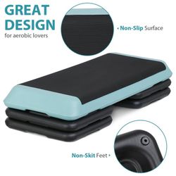 43 Inch Exercise Aerobic Step/ Plataforma Aeróbica Ajustable De 43”