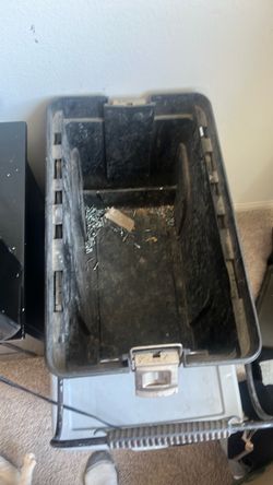 Bin with  hardware