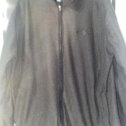 Black Northface fleece zip up jacket 