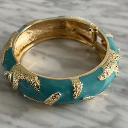 Starfish Bangle Blue and Gold  Bracelet 