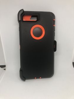 For iPhone 8 Plus orange black belt clip