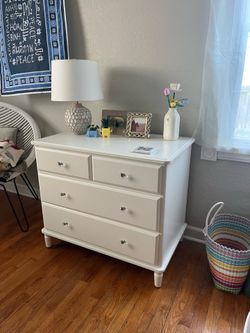 Kids’ white dresser from Pottery Barn