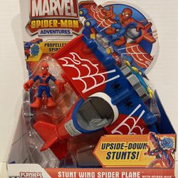 Marvel Spider Man Adventures Spider Man and Stunt Wing Spider Plane pack