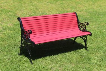 Bench 4.5ft wide black & burgundy