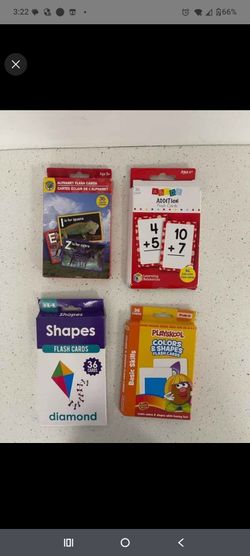 Kids Educational Flash Card Lot (Alphabet, Addition, Shapes, Colors)