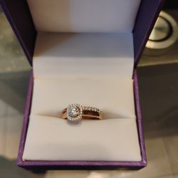 Engagement Ring And Wedding Band Set Size 7