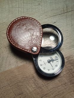 National Geographic Society Pocket Watch With Magnifying Glass 