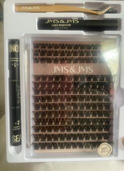 Lash Clusters Kit Lash Extension Kit with Lash Bond and Seal Eyelash Applictor Lash Remover Eyelash Brush Lash Extension Kit  2 box available   $10 ea