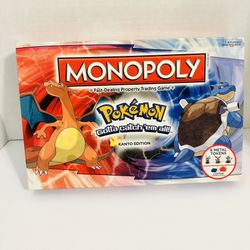 Pokemon Monopoly Board Game Kanto Edition Board Game Complete