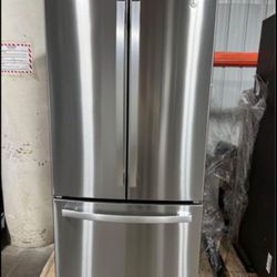 NEW French Door Refrigerator in Fingerprint Resistant Stainless Steel Discount  GNE25JYKFS