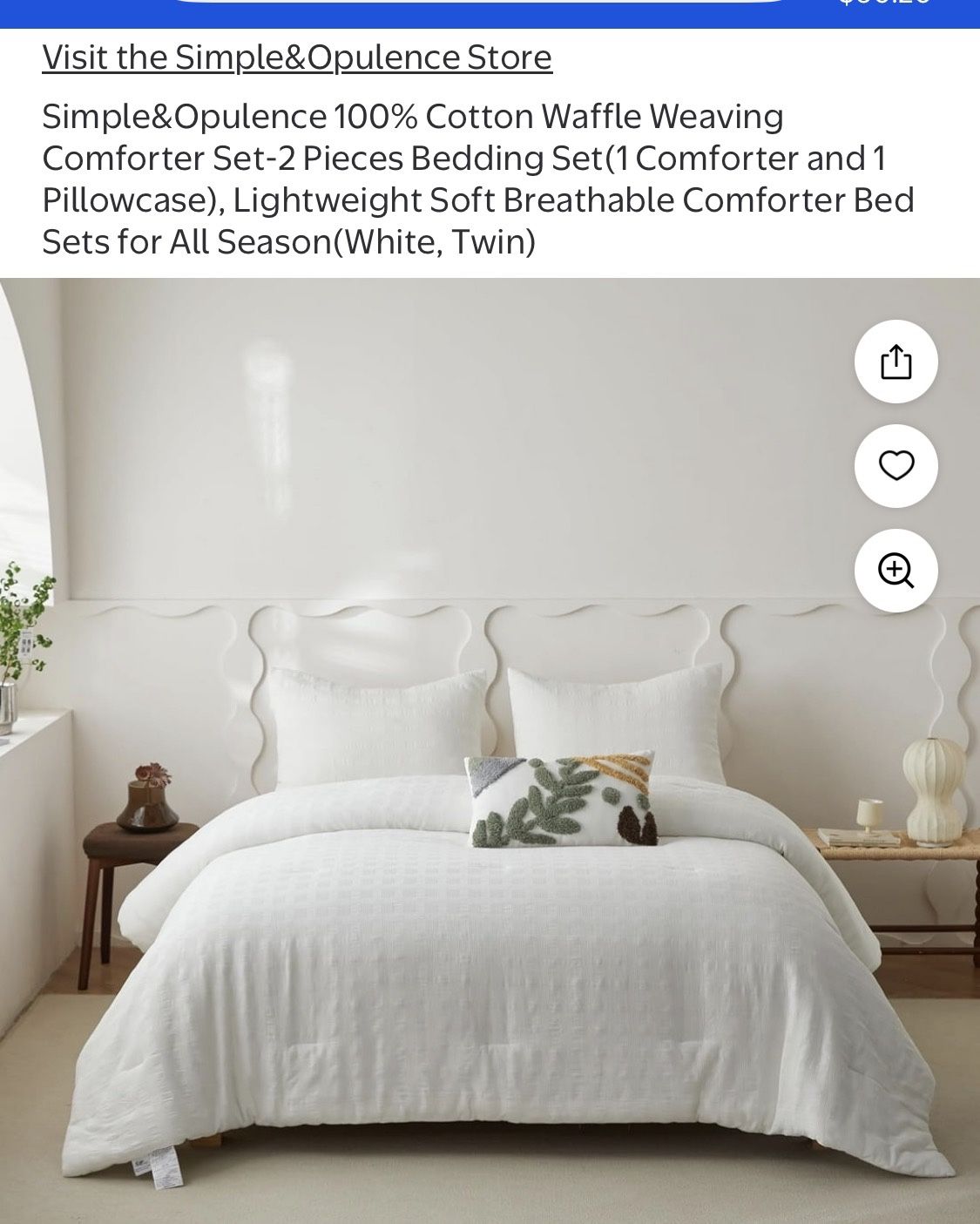 Simple & Opulence Twin, Cotton Comforter Set