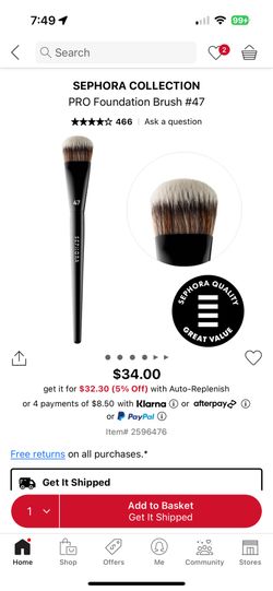 NEW SEPHORA Collection PRO Foundation Brush #47