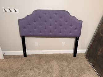 Purple Tufted Upholstered Headboard — $60 OBO