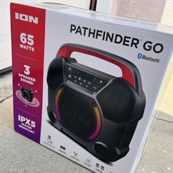 ION Pathfinder Go 65W Portable Bluetooth Speaker - Water-Resistant | LED Lights | Party Speaker