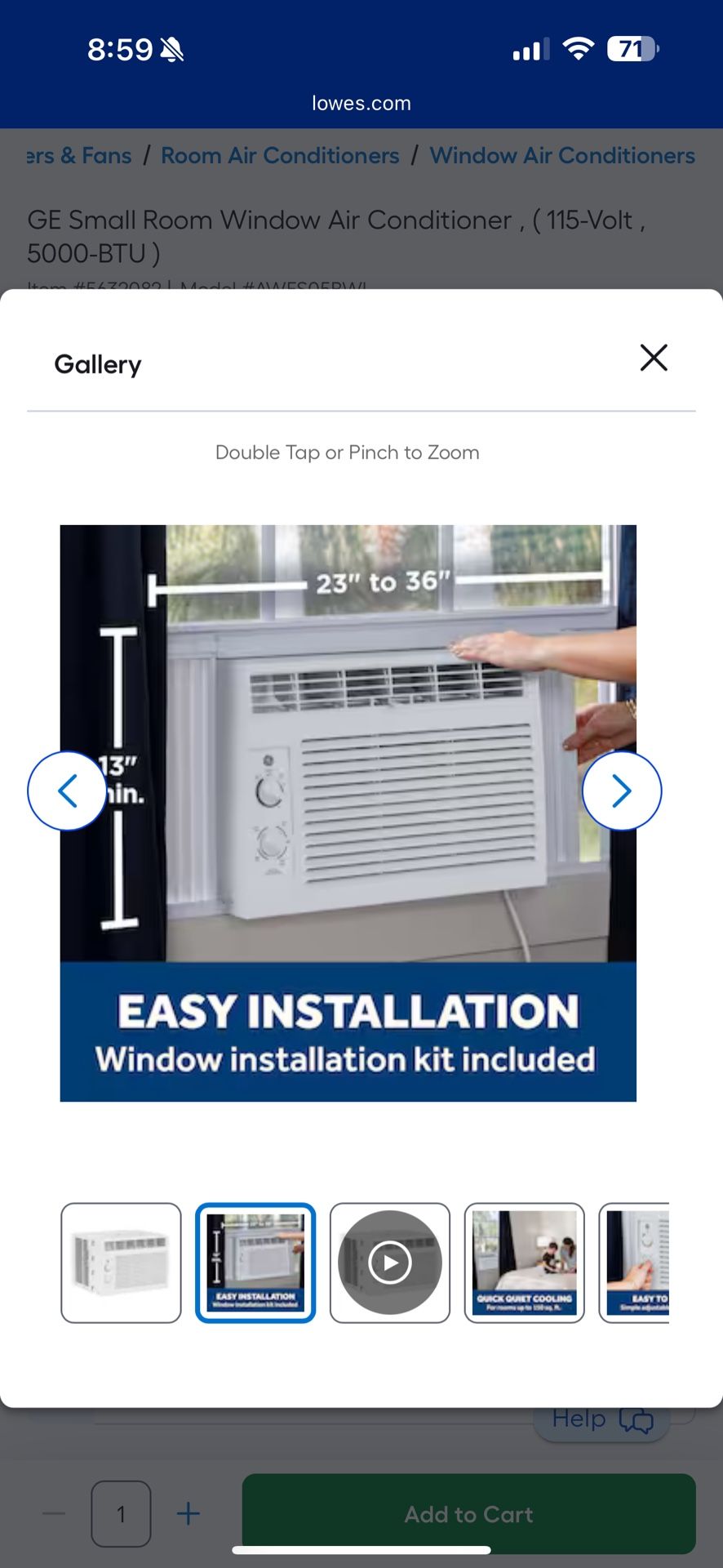 2 Small Room Window Air Conditioner , ( 115-Volt , 5000-BTU )