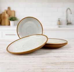 International Tableworks Terra Nova Salad Plates 7.75” Set of 4 Stoneware