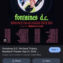 Fontaines DC 9/21 Roseland Portland TONIGHT