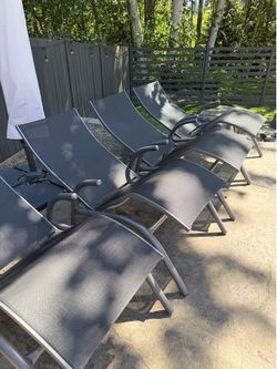 Telescope Casual Outdoor Sling Patio Chairs – Set of 4
