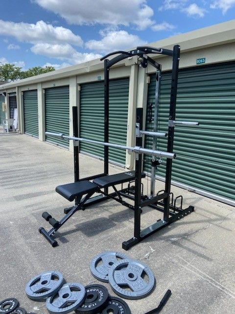 Nearly new home garage Gym Set