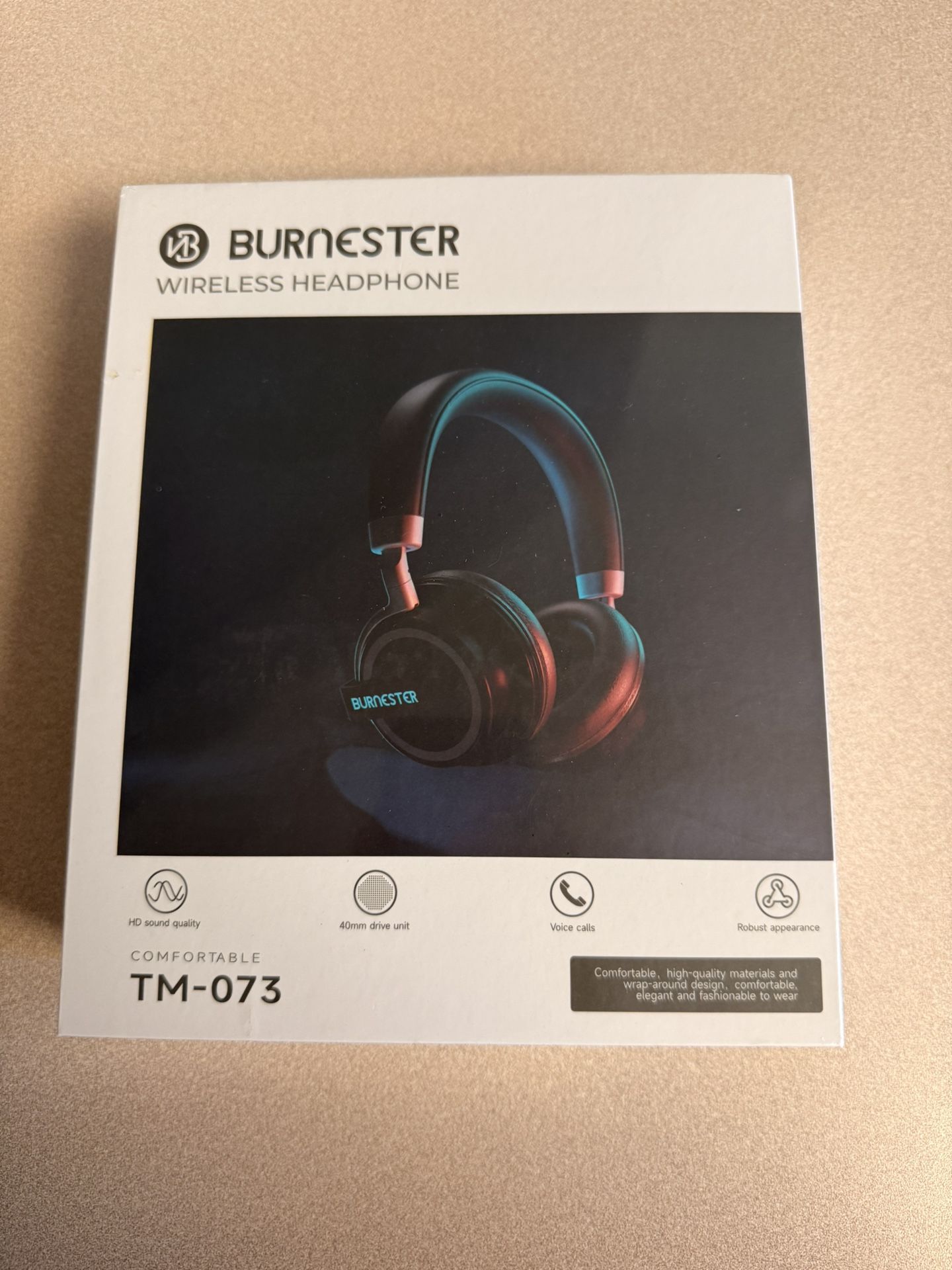 Burnester Wireless Headphones EarMuff Headset TM-073 Bluetooth New In Box
