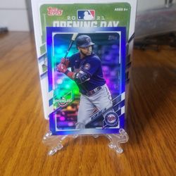 2021 Topps Opening Day Nelson Cruz Blue Foil
