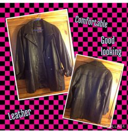 Leather blazer