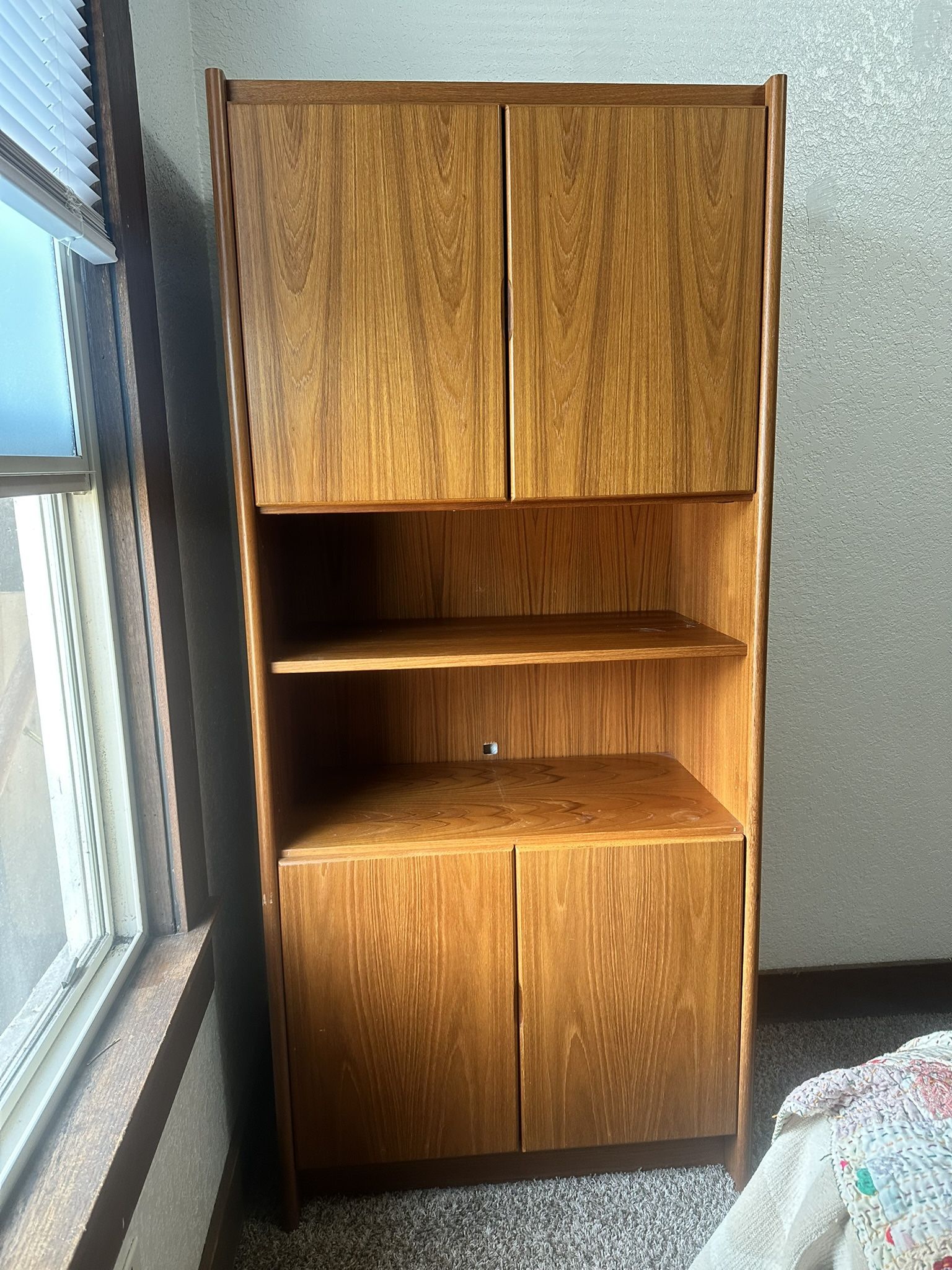 MCM Wood Cabinet Bookshelf Storage