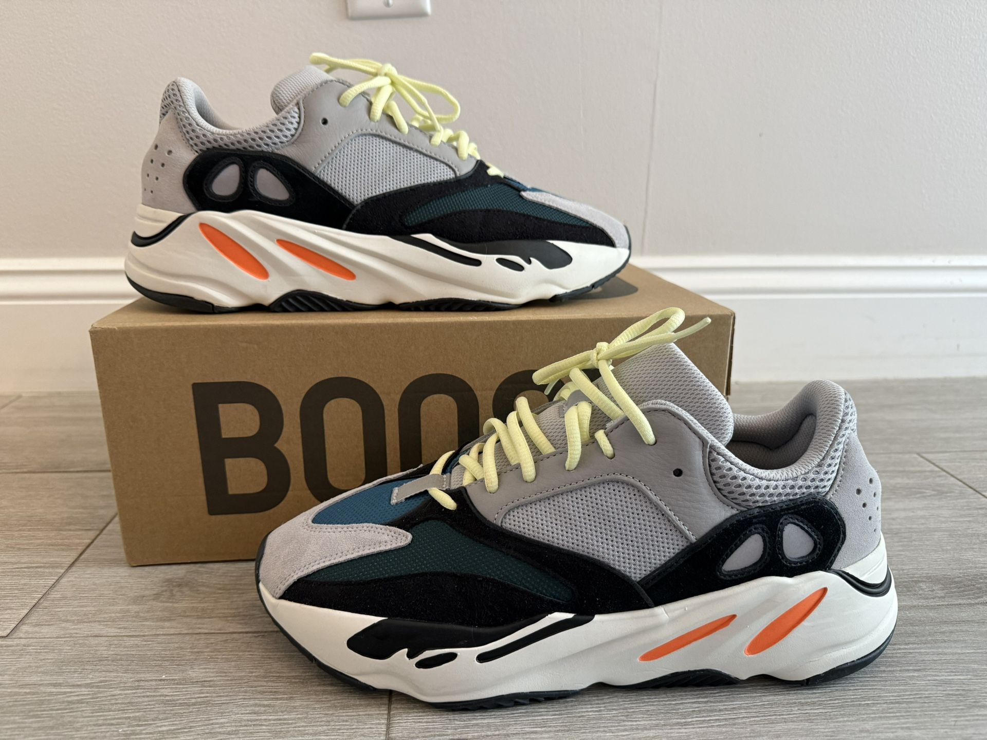 2017 Men's ADIDAS Yeezy Boost 700 Wave Runner B75571 Solid Grey