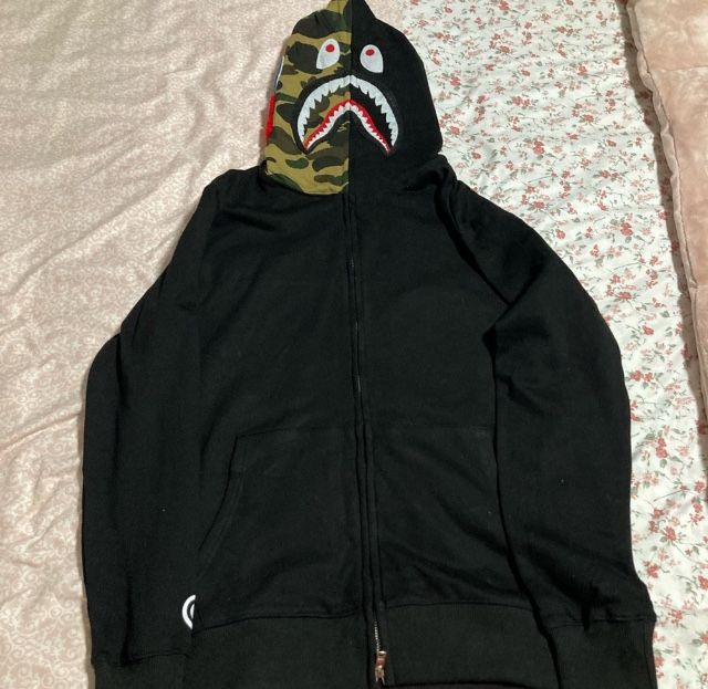 Black Bape Hoodie Large New 