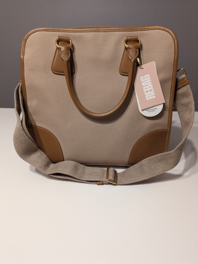 Prada Convertible Tote Leather Large Purse