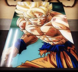 Goku plexiglass wall art