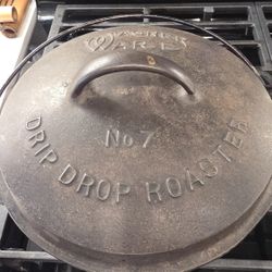 Vintage Wagner Ware Sidney O Drip Drop Roaster No 7 Cast Iron