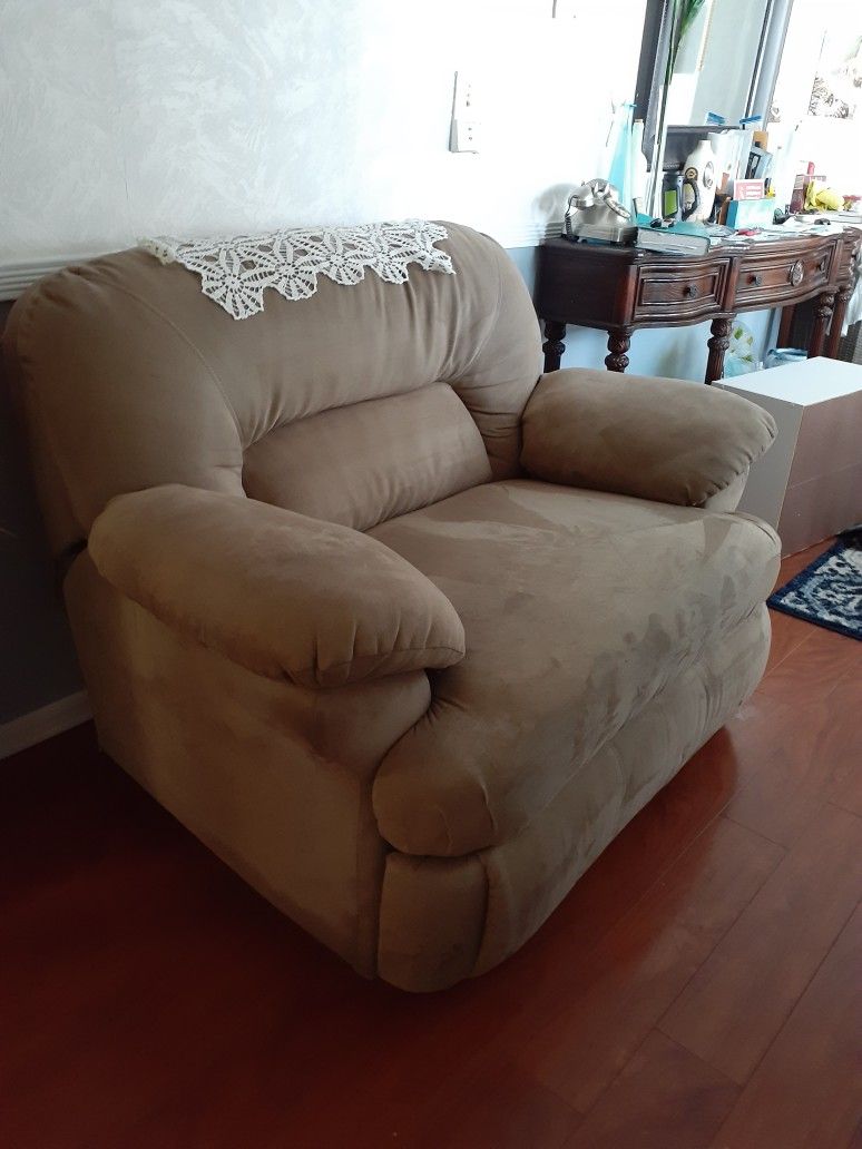 Tan Double Recliner 