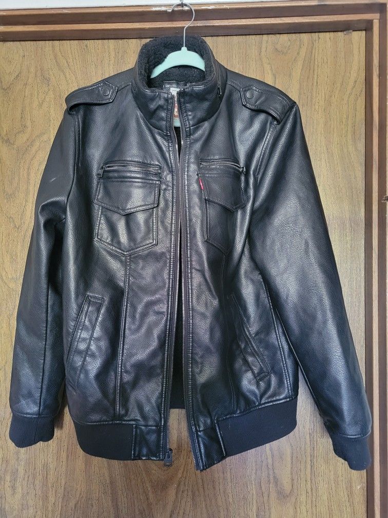 Vintage Levi's Faux Leather Bomber Jacket 