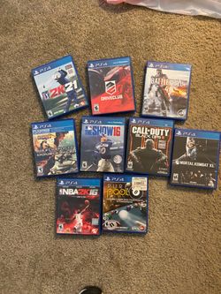 Ps4  games 9  $20 for all