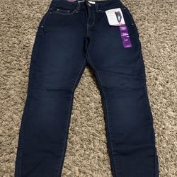 Women's Modern Skinny Jeans Mascara/Dark Blue, Size 2 Small Signature by Levi Strauss & Co. Gold Label