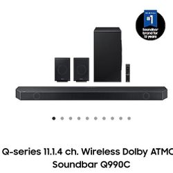 SAMSUNG HW-Q990C 11.1.4ch Soundbar w/ Wireless Dolby Audio, Rear Speakers Included w/ Q-Symphony