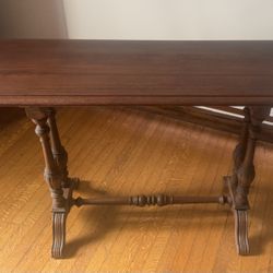 Beautiful Sofa / Console / Library Table with Spiral Column - 45x16x31 