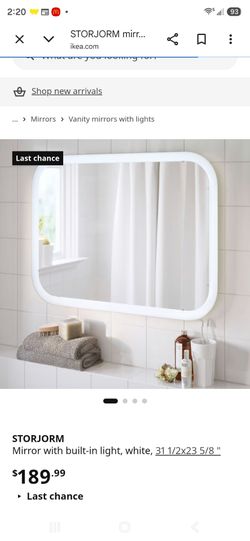 IKEA STORJORM Mirror with Built-In Light