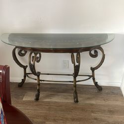 Antique Glass Table 