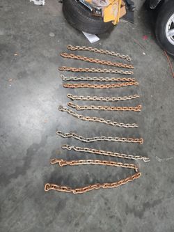 12 pieces of 3 foot chain.